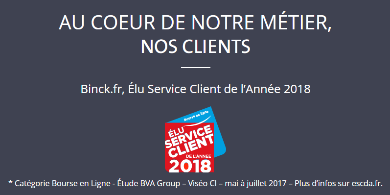 binck service client année